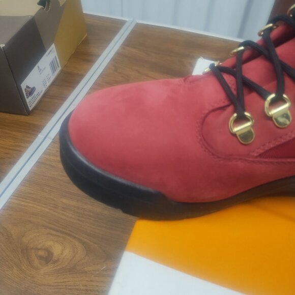 Mens 6" Timberland field boots Dk Rd Sz 8 - Picture 12 of 16